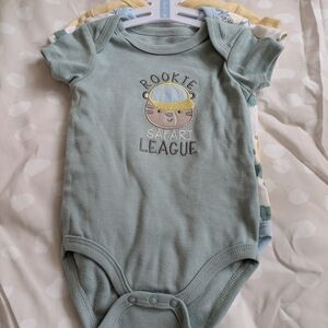 Rookie Safari League Set Of 3 Onesies - 3-6 Months